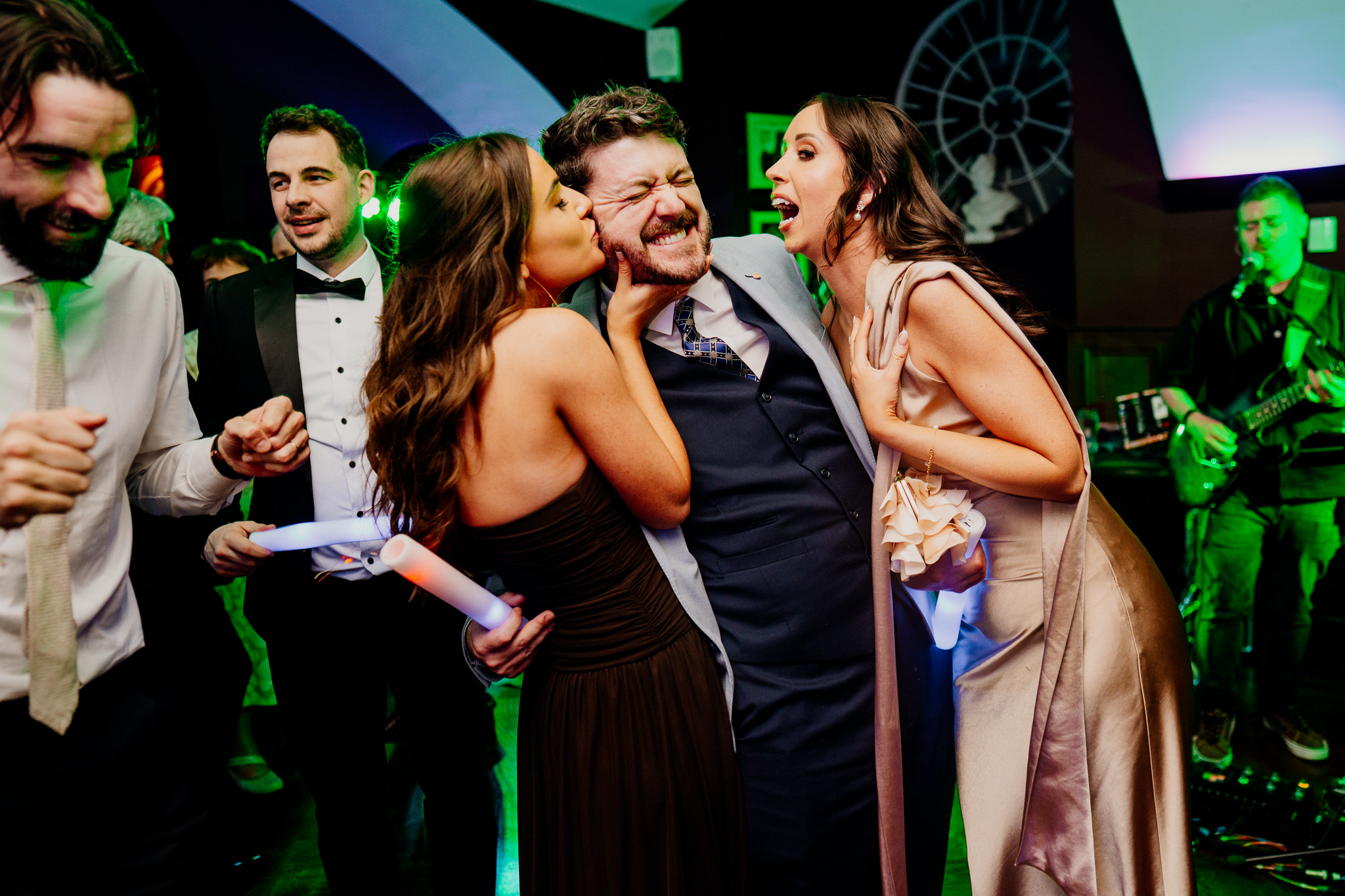 Wedding guests dancing during the evening party at Markree Castle