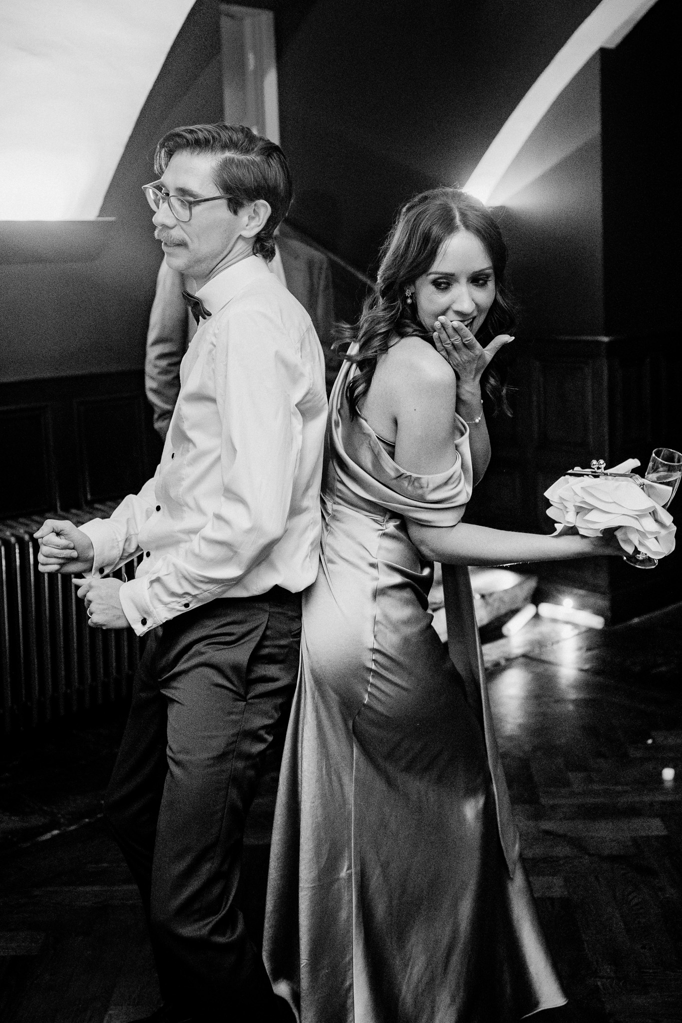 Wedding guests dancing together on the dance floor at Markree Castle