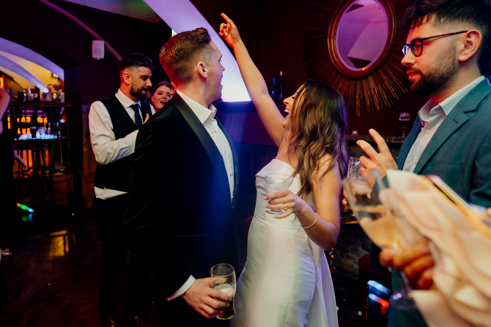 Couple dancing on the dance floor at Markree Castle wedding reception