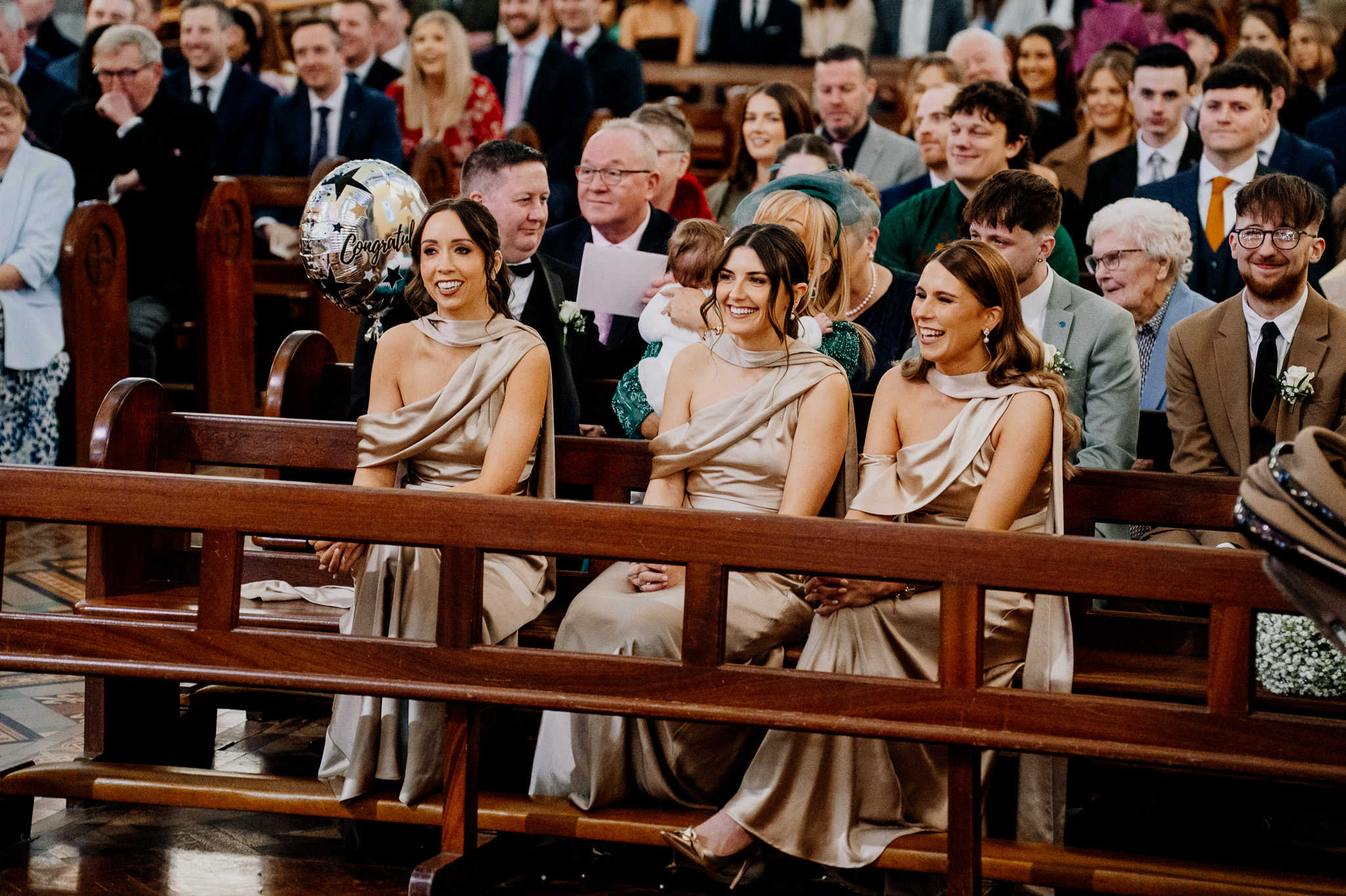 Wide view of Sligo Cathedral during a wedding ceremony