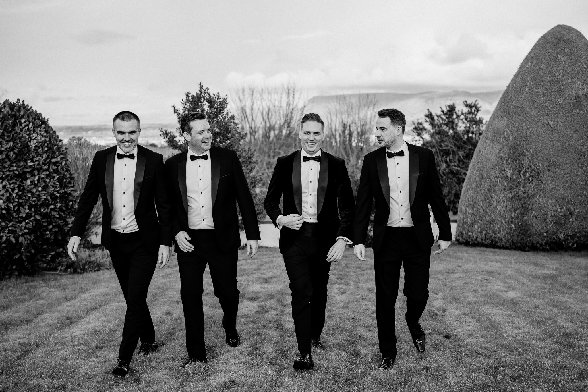 cGroom and groomsmen together before the wedding ceremony in Sligo