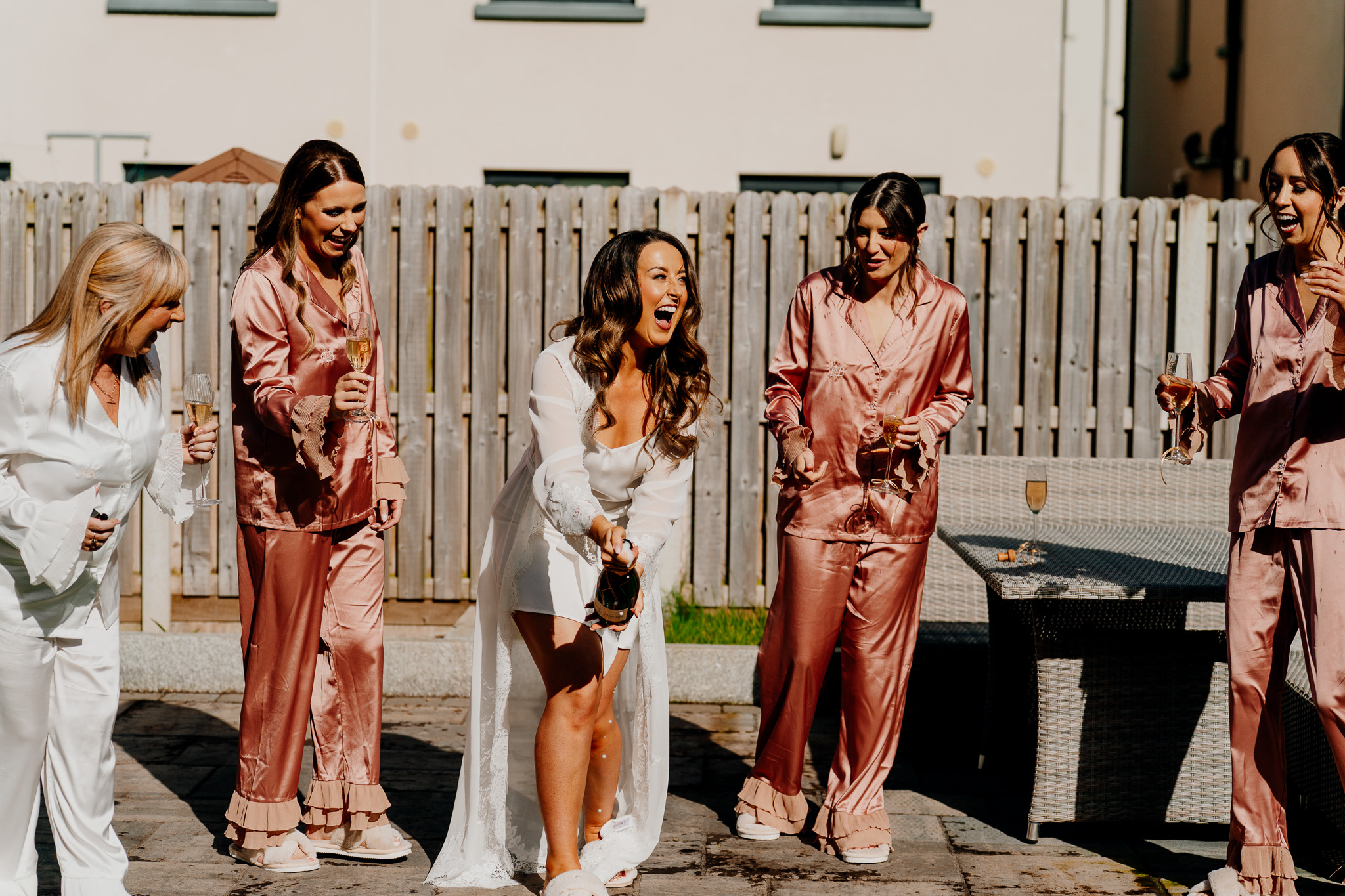 Bride getting ready in Sligo before her Markree Castle wedding
