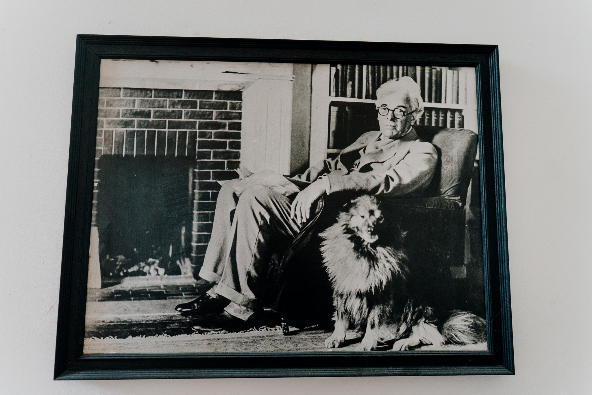Historic photograph displayed inside the Yeats Building in Sligo