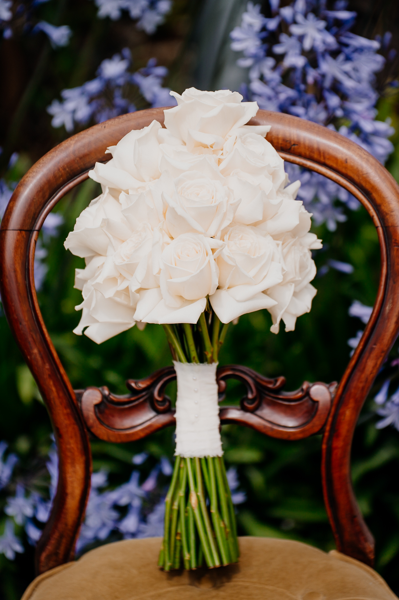 White wedding flowers by The Flower Shed at Markree Castle