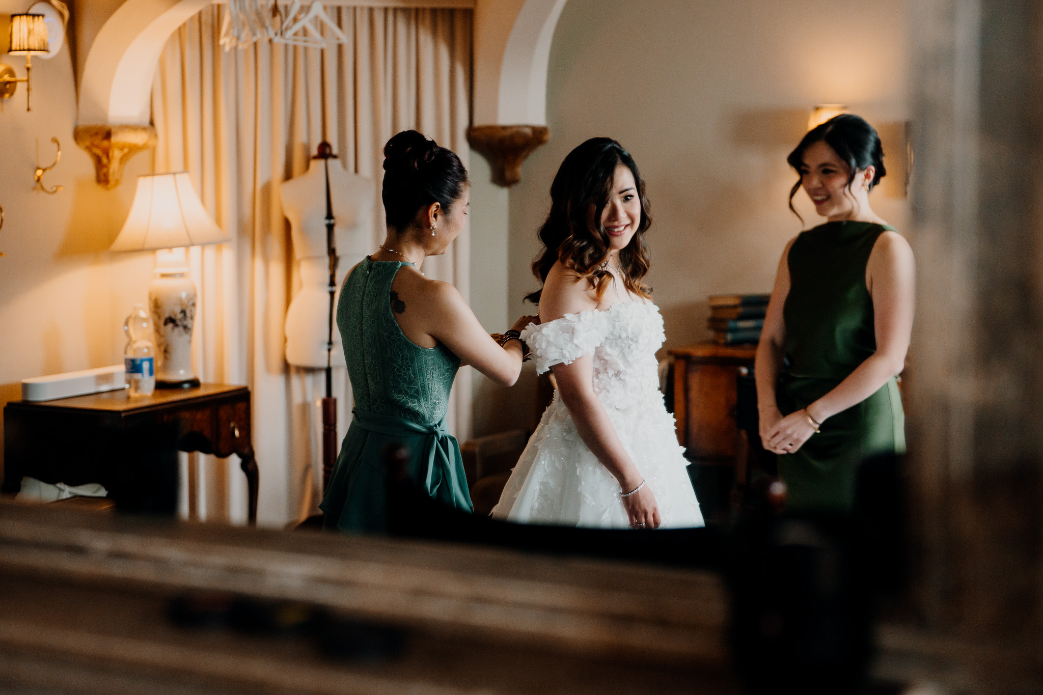 Bride portrait with bouquet at Markree Castle