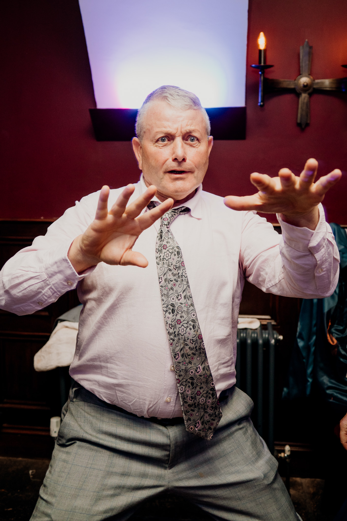 Wedding guest dancing at a Markree Castle wedding reception