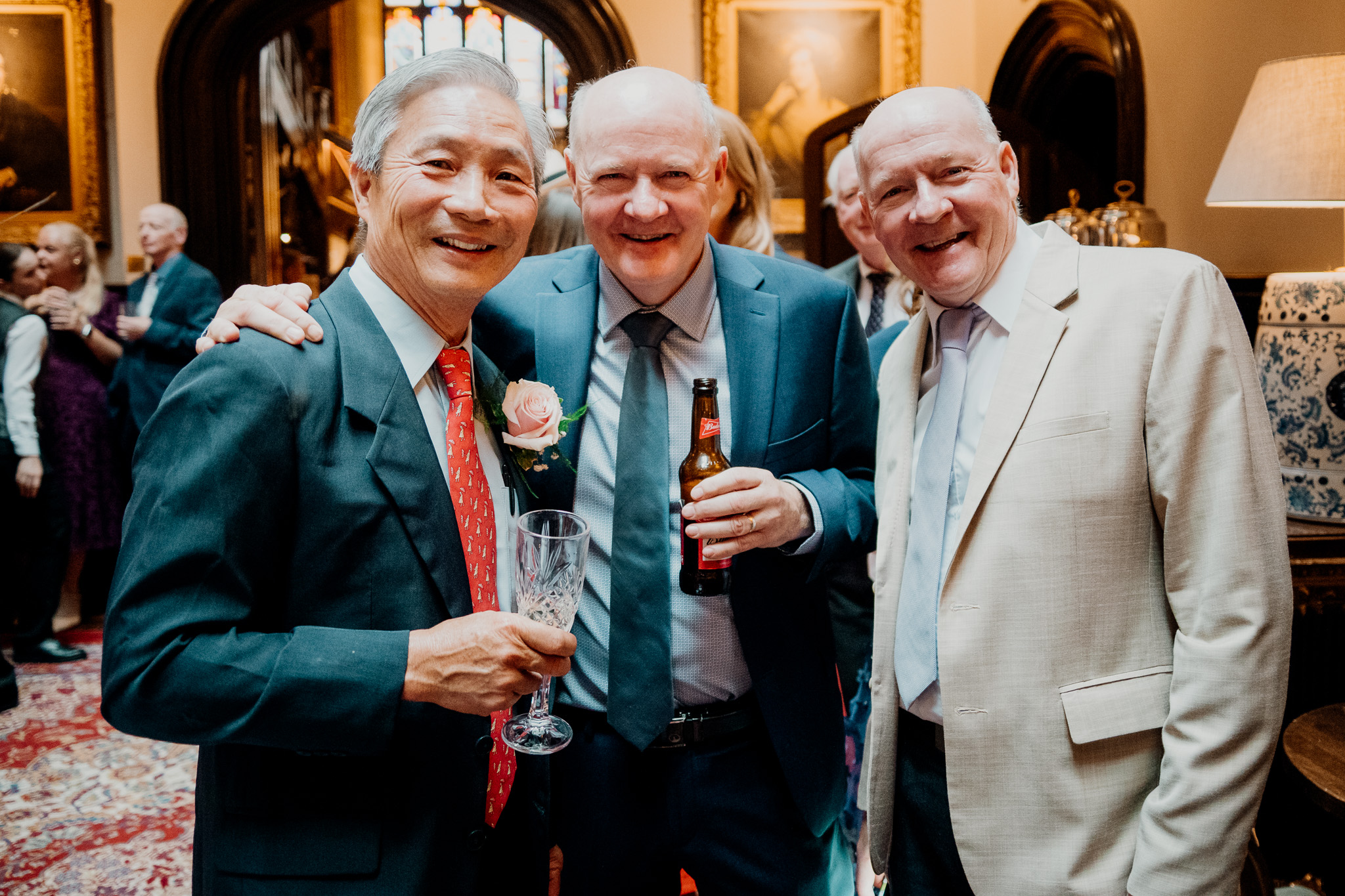 Wedding guests celebrating at Markree Castle reception