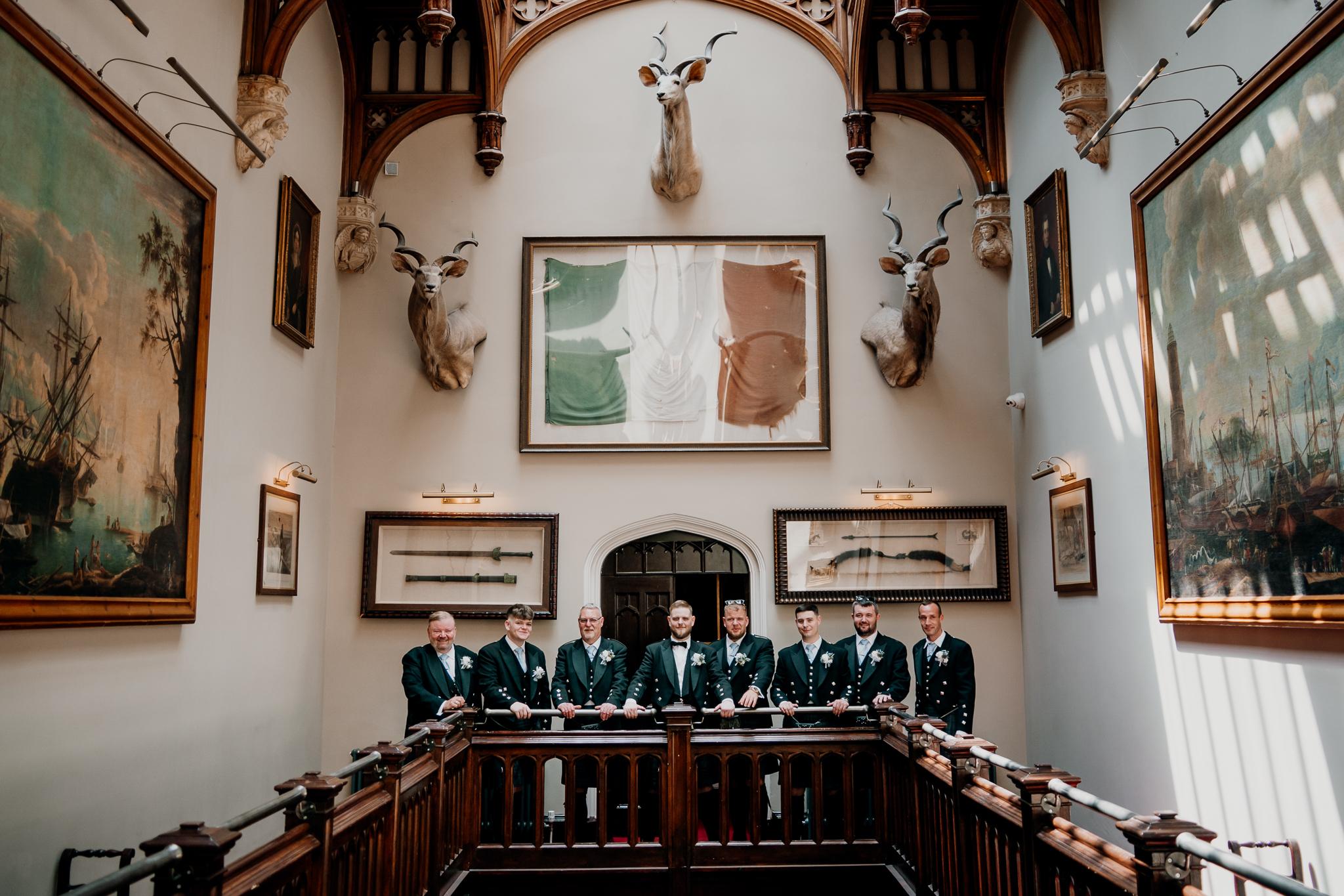 Groom reading a heartfelt letter from his bride during wedding morning preparations at Markree Castle.