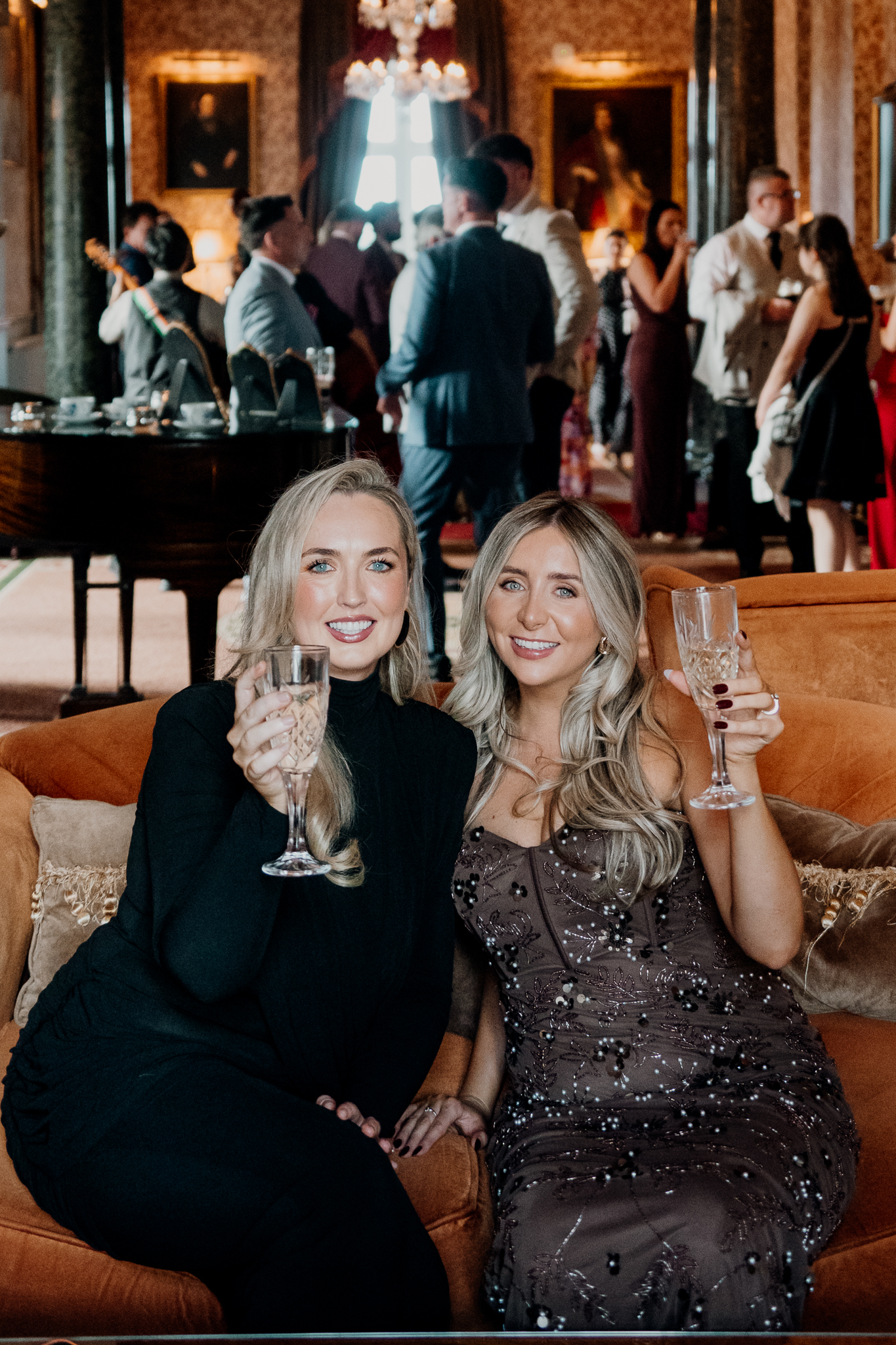 Wedding guests enjoying the reception at Markree Castle